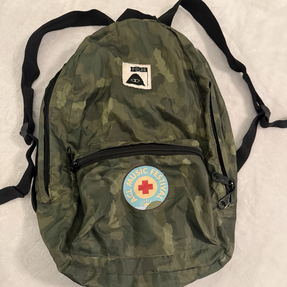 Poler Camp Vibes Ripstop Camo Stuffable Day Pack Lightweight Backpack ACL